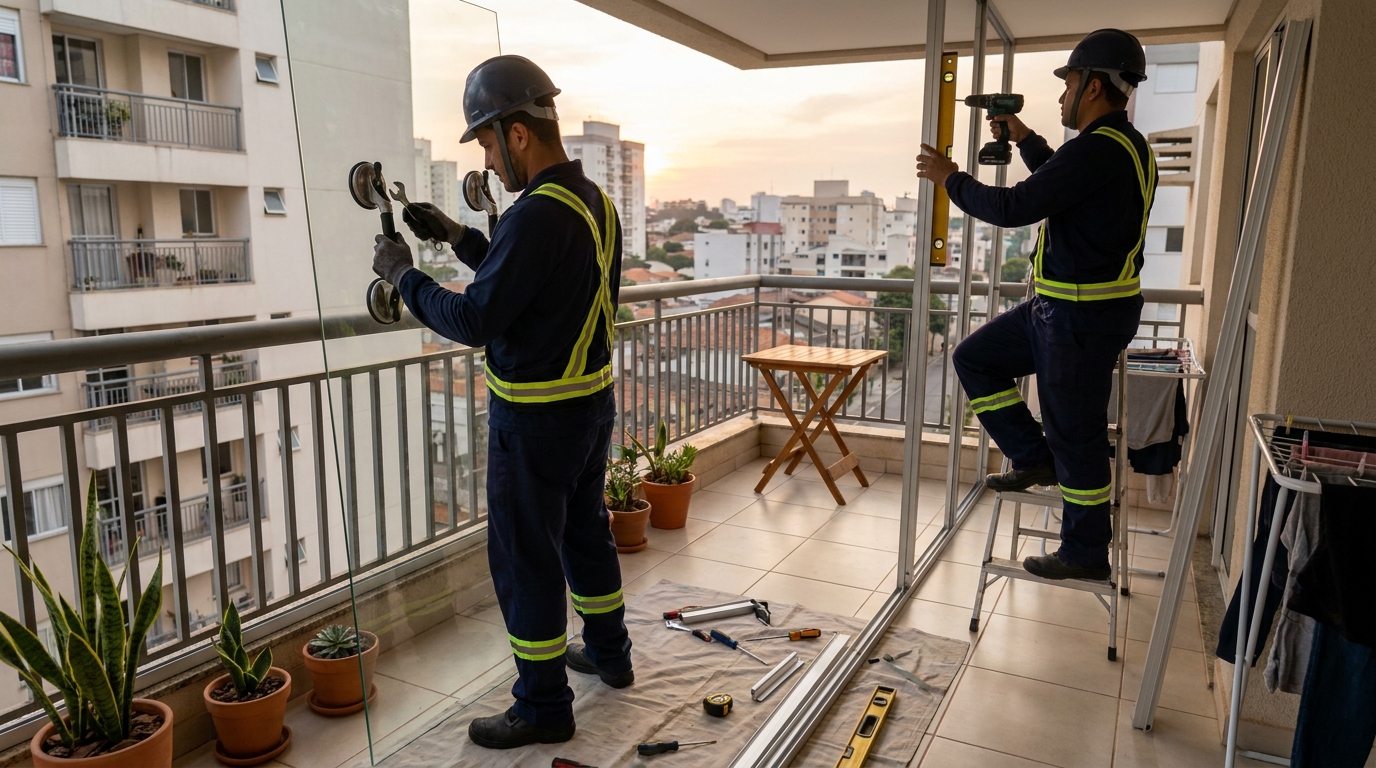 Fechamento De Area Com Vidro em Florianópolis‑SC