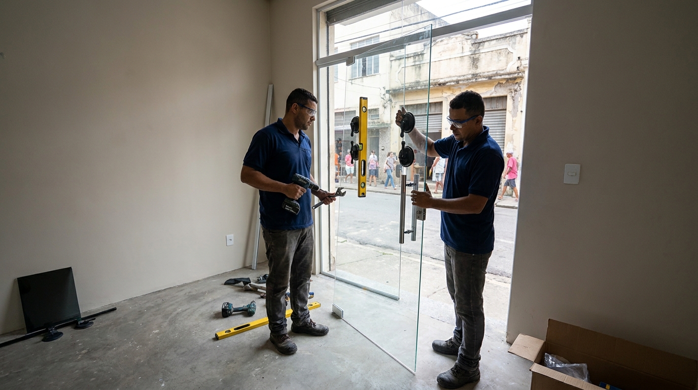 Porta De Vidro Fume em Ipatinga‑MG