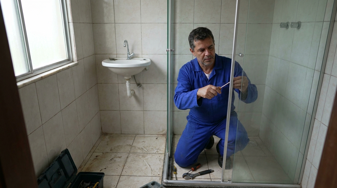 Reparo de box de vidro em Limeira‑SP